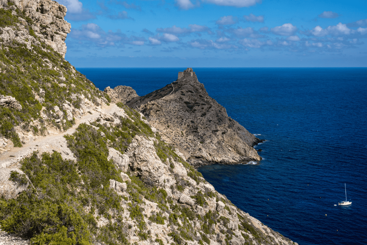 Il Castello di Punta Troia visto da Marettimo